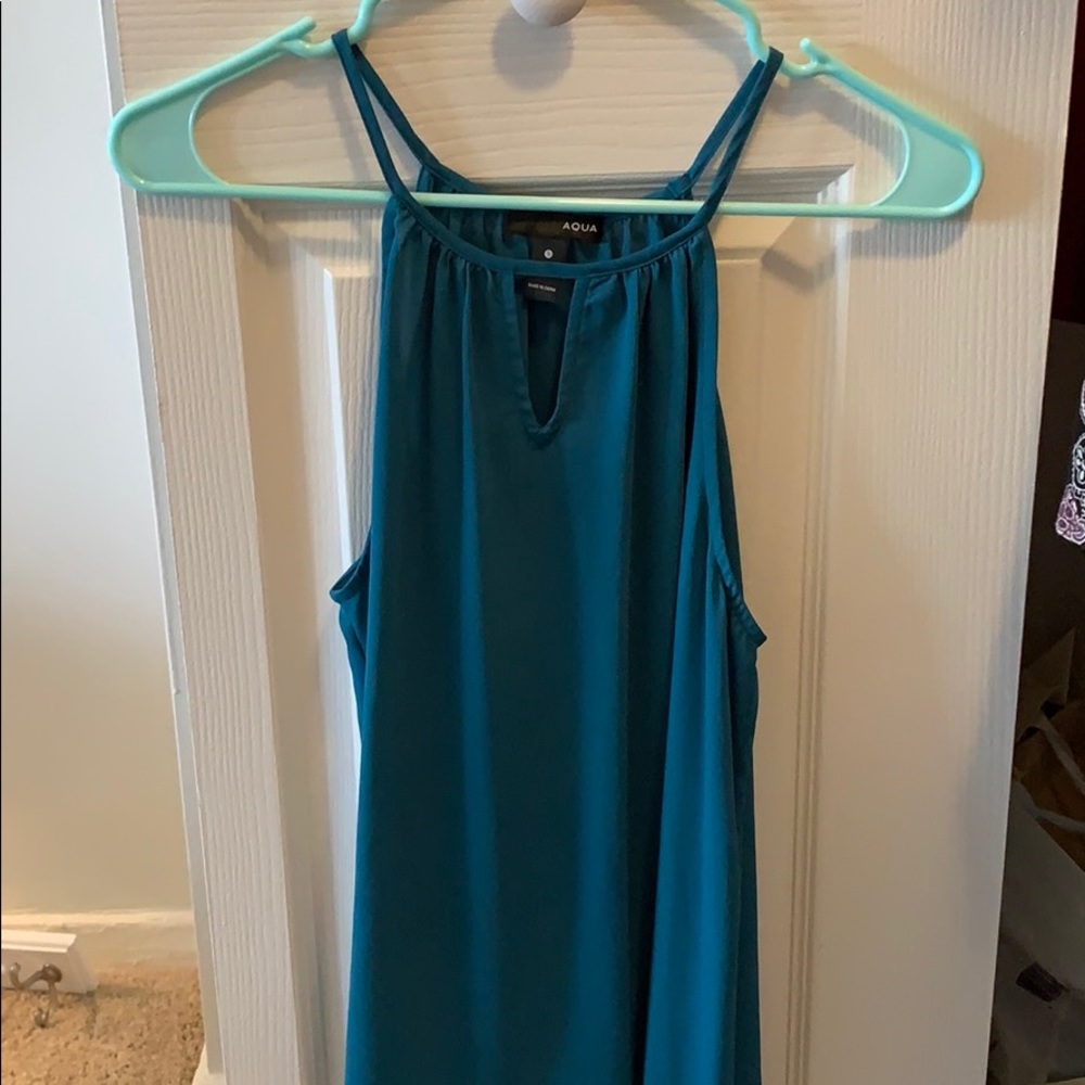 AQUA - Bloomingdales high neck cutout top